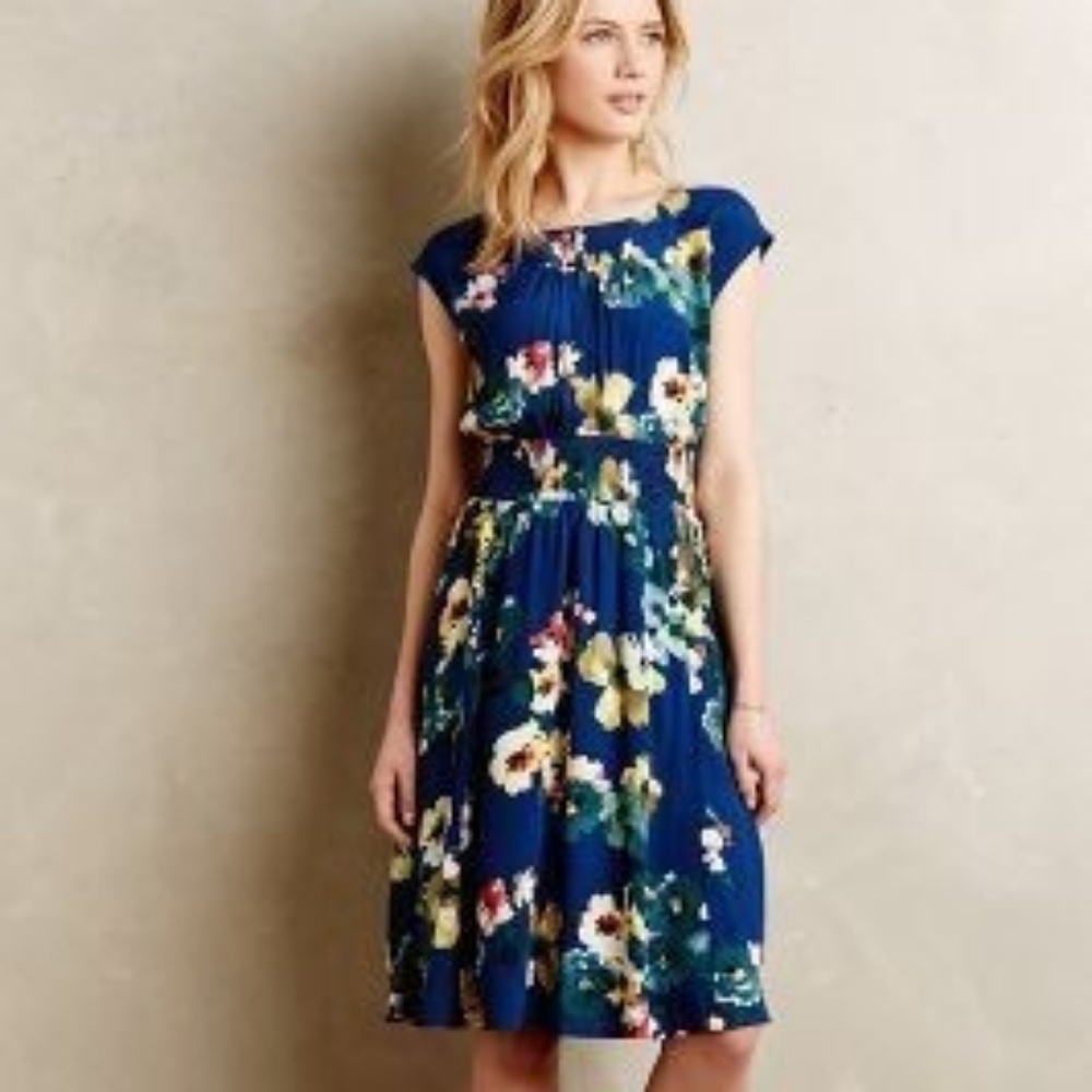 Anthropologie Maeve Evaline Floral Dress